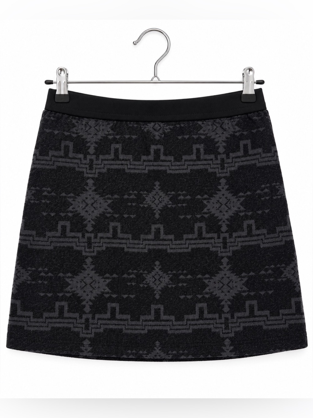 American Eagle 100% Cotton Western Mini Skirt, Black & Gray Size 0, NWT